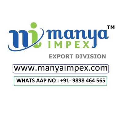 MANYAIMPEX's profile picture. MANYA IMPEX [Export Division] Ahmedabad,Gujarat,INDIA. MAIL ID : manyaimpex@yahoo.com / Skype = manyaimpex WEBSITE = https://t.co/PpbaZT7Ir2