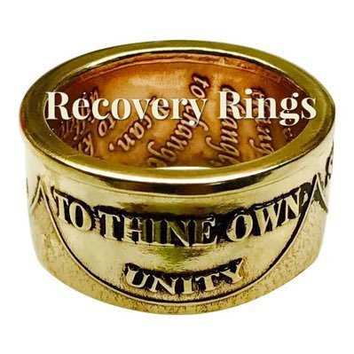 Sobriety Medallions Handcrafted into Recovery Rings; Custom, Made to Order by Christopher Lee Falck; a Person in Long Term Recovery #RecoveryRings #SobrietyGift