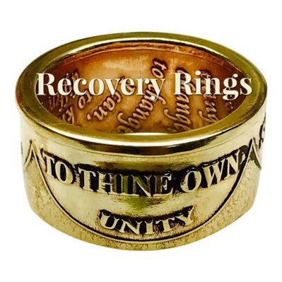 Sobriety Medallions Handcrafted into Recovery Rings; Custom, Made to Order by Christopher Lee Falck; a Person in Long Term Recovery #RecoveryRings #SobrietyGift