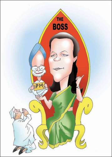 Most powerful person in India. Queen Bee. Most powerful woman in the world. Congress Party  Big Boss. I decide India's destiny - secular, socialist, dynastic