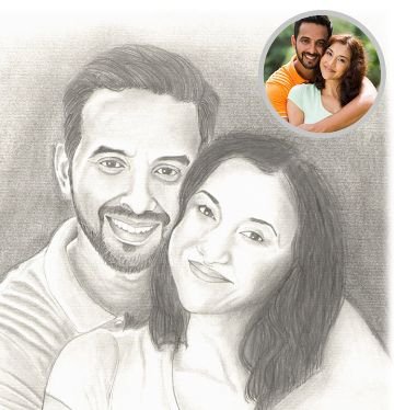 Perfect Birthday , anniversary , marriage gift for your special person... original Sketch work , all India home delivery - 8766717363 .....Rs - 499