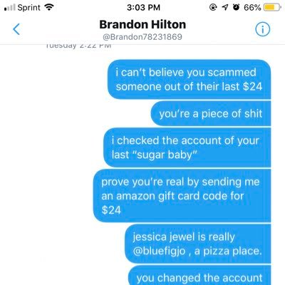 Fuck this guy. He’s scammed people out of their money by faking being a sugar daddy and using fake accounts to fake screenshot “proof” of him giving money.