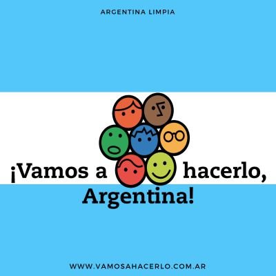 Trabajamos para realizar la campaña nacional #ArgentinaLimpia uniéndonos a la red Let's do It World limpiando el planeta en un solo día el 3er sábado SEP. Únete