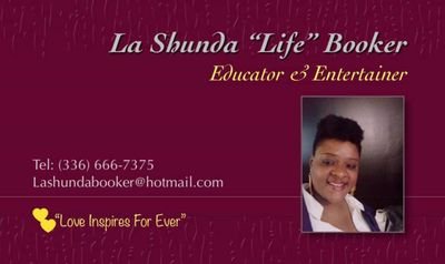 Educator Entertainer Extraordinary
lashundabooker@hotmail.com
#336 666 7375 #Bookme