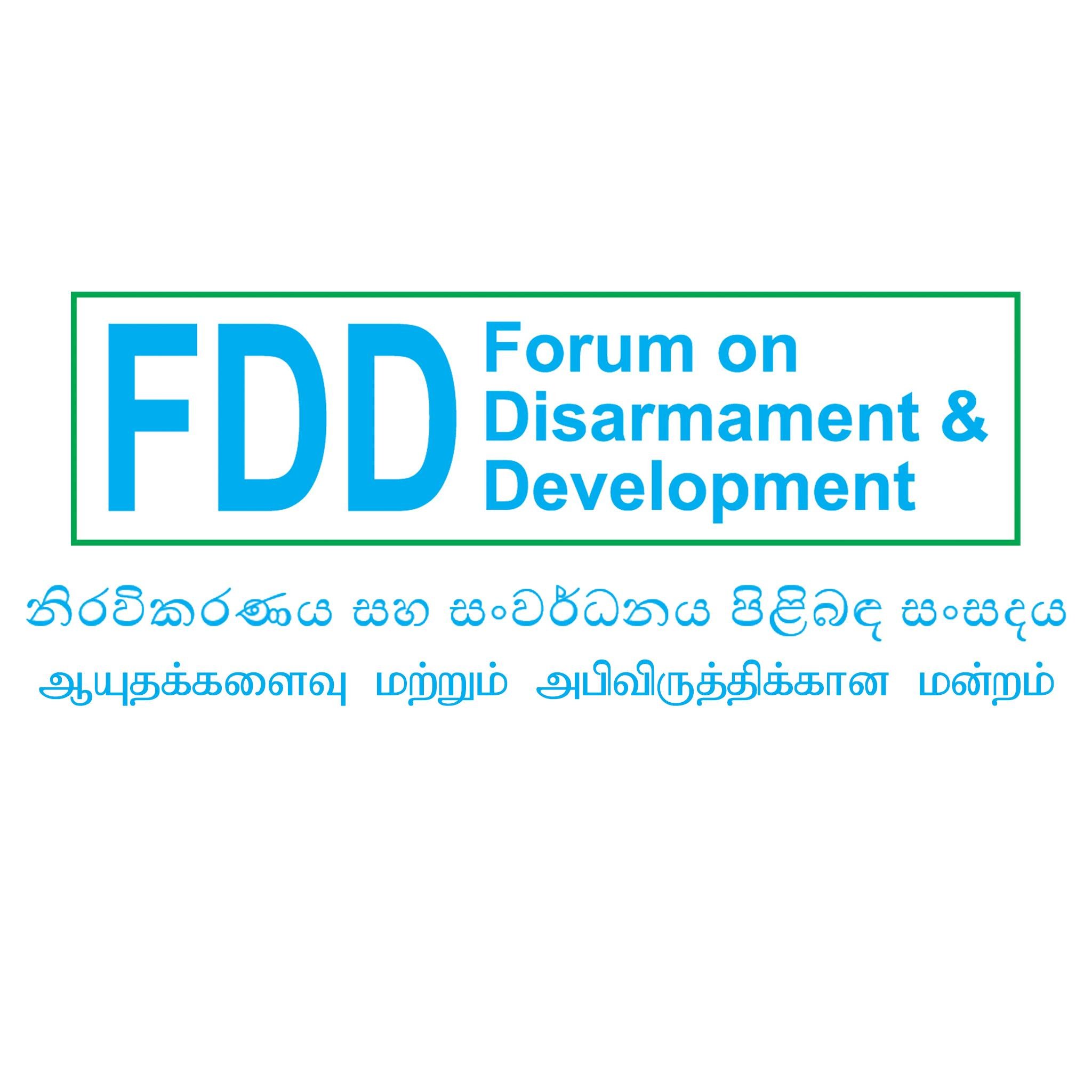 The Forum on Disarmament and Development (FDD) is a research and advocacy group working on human security, disarmament and protecting the natural environment.