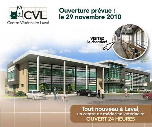 cvlaval's profile picture. Le centre veterinaire Laval offre un service d'urgence et de specialite!