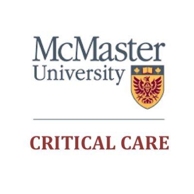 Official Twitter account for the Division of Critical Care, Department of Medicine, McMaster University