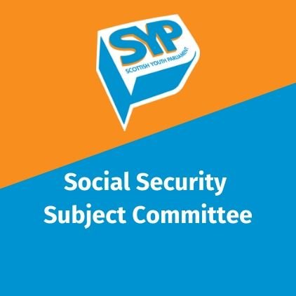 The Official Twitter for the @OfficialSYP Social Security Subject Committee •
Convener - @Ryan_KellyMSYP •
Depute Convener - @AbiLennon1