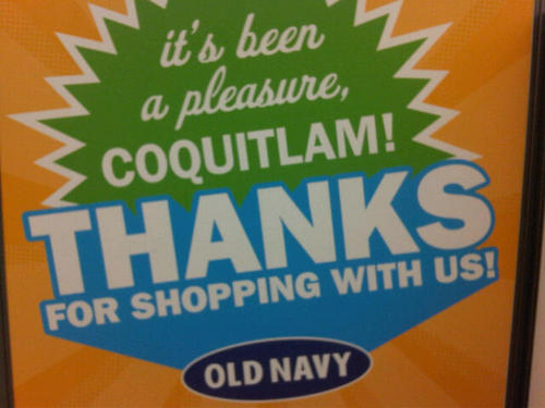 Great deals, Great staff, Great service, come to Old Navy Coquitlam for your shopping needs.