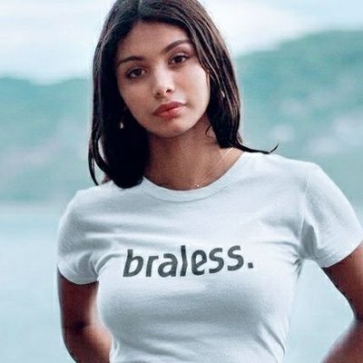 braless 14k on X: #brunettegirl #sexybabe #nobraclub #braless