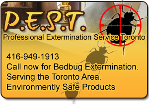 P.E.S.T. Professional Extermination Services Toronto is an eco friendly pest control company focusing on bedbug removal.