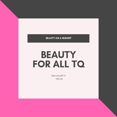all_tq's profile picture. Hints & tips on how to do #BeautyOnABudget. 
Also passionate about #ethicalbeauty so a lot of the products share will be #vegan & animal cruelty free

#Torquay