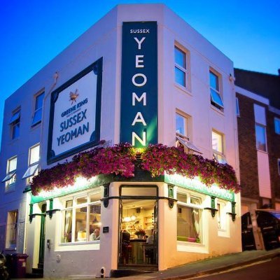 The Sussex Yeoman is two minutes' walk from Brighton station. Great locally & ethically sourced food, extensive menu, fine wine & real ales.
Kids & Dogs Welcome