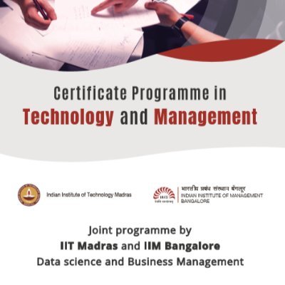 A unique programme thoughtfully by IIT Madras & IIM Bangalore to equip learners with a deep understanding in Data Sciences,Machine Learning& Business Management