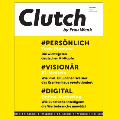 CLUTCH − Das Technologie- und Gesellschaftsmagazin
#TechMadeInGermany #Digitalisierung #Wirtschaft #Gesellschaft #Mensch #CLTCHmg Made by @FrauWenk