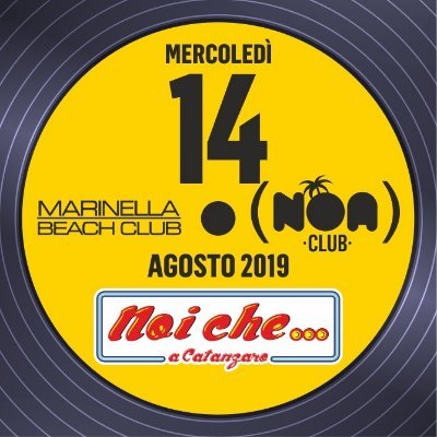 La più famosa festa italiana anni '80.
14 AGOSTO 2019 @ NOA Club (Ex Marinella, Soverato).