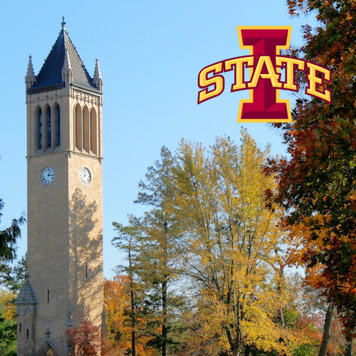 Please follow the official twitter account of Iowa State University, @IowaStateU