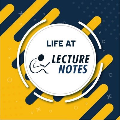 LLecturenotes's profile picture. All the latest news and info about #Lecturenotes #LifeAtLecturenotes
