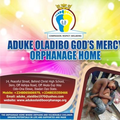 olaidibo's profile picture. TO INSPIRE, MENTOR AND SUPPORT ORPHANS AND VULNERABLE CHILDREN TO ACHIEVE THEIR POTENTIALS /TALENT AND GROOM THEM AS FUTURE LEADERS FOR NIGERIA 🇳🇬
