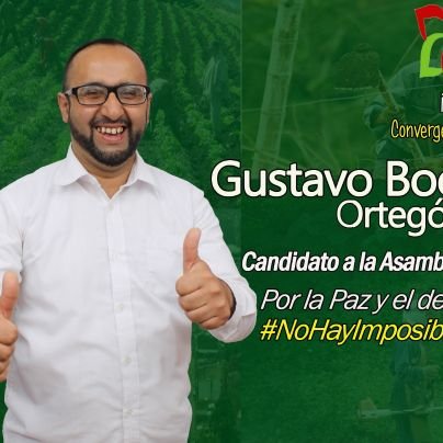 Candidato a la asamblea departamental del Tolima, por la defensa de los acuerdos de paz.
