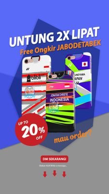 inibadminton's profile picture. Pelopor Casing Hp Badminton
No 1 di Dunia 🥇
💯 Bergaransi
🎨 Desain Premium
⏳ Proses 1-3 hari kerja
🏧 BCA, BNI, BRI, MANDIRI, OVO, BUKALAPAK
📱 08997007778