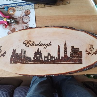 Edinburgh based pyrography artists Mags & Dave