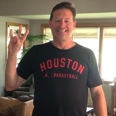 Houston native, born and raised; graduate of North Shore HS and U of H; lives in Iowa now; married 3 daughters 1 grandson retired teacher still coaching hoops