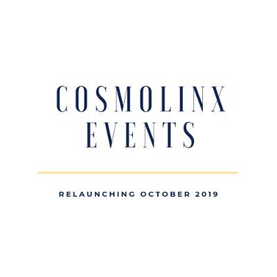 Cosmolinx's profile picture. Cosmolinx Events Realuching October 2019