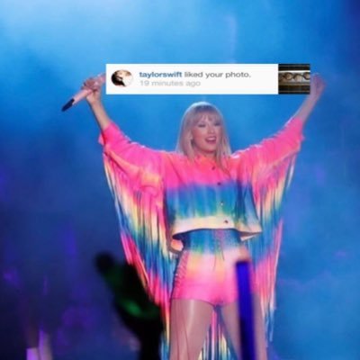 Taylor Swift once appeared in my notifications on Instagram. Instagram: taylorswift_lauren // Saw T 7x 🇫🇷🇬🇧 Paris N3 LDN N1,3,6