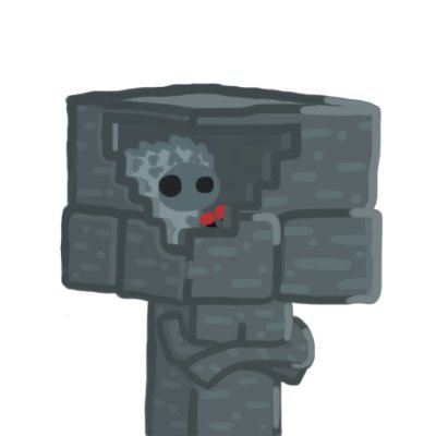 Not a parody account, the actual Stone Brick Monster Egg from Minecraft. @inkvoiid. @PuffFishMC is an honorary lad