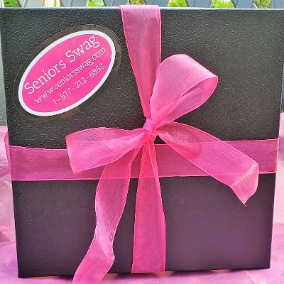 Spoil yourself with a Senior Swag Gift Box of surprise goodies 1 time/ monthly OR let your special senior know that you are thinking of them.#seniorsloveswag