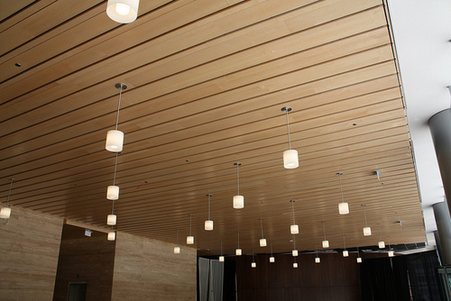 We offer a wide range of solid wood and wood veneer ceiling & wall systems. Linear, grill, open cell and coffer systems available in all wood species.