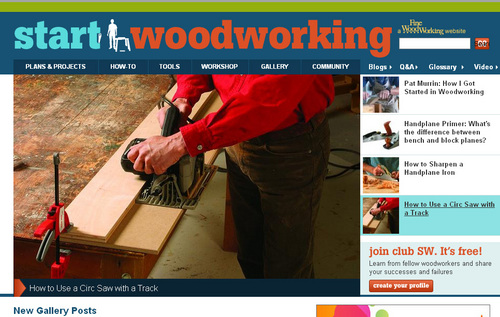 Start Woodworking is a brand new Web site dedicated to helping people build furniture and other creations by hand... a sister site of http://t.co/mDLlrrD1mr