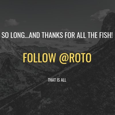 I am @roto & I FLY BAD ASS #DRONES 🚁💨 / FOLLOW ME THERE! This account is no longer updated (as of August 2019).