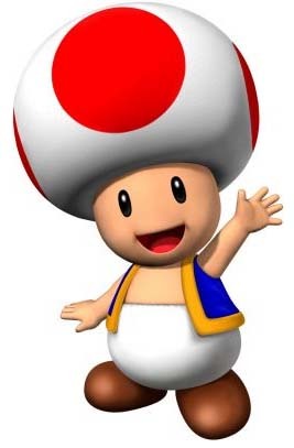 I'm Toad! I love making friends. You may know me from Mario Games.