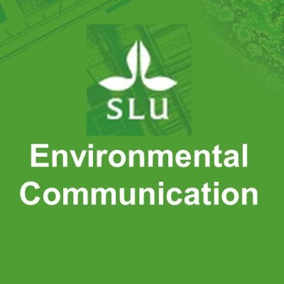 Interdisciplinary research and education on communication on, about, for, with, against, and by the environment. @_SLU  #EnvComm