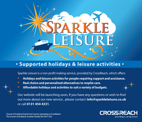 Sparkle Leisure is a non-profit making service, provided by CrossReach. We offer holidays and leisure activities for people requiring support and assistance.