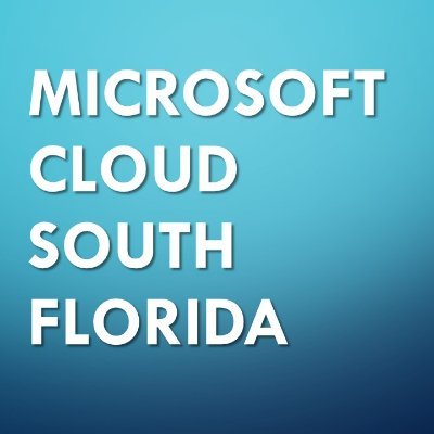 MSCloudSFL's profile picture. Official profile of the Microsoft Cloud South Florida User Group (MCSFUG). A community focused on Azure and related technologies. We meet monthly.