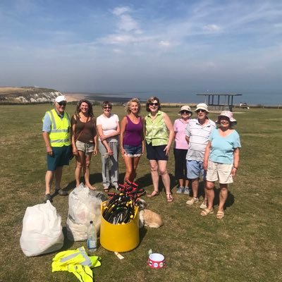 litter-picking clifftops & beaches Botany Bay & Thanet coast. Planting trees, wild flower meadows.  Every £10 donation pays for an hour's beach cleaning