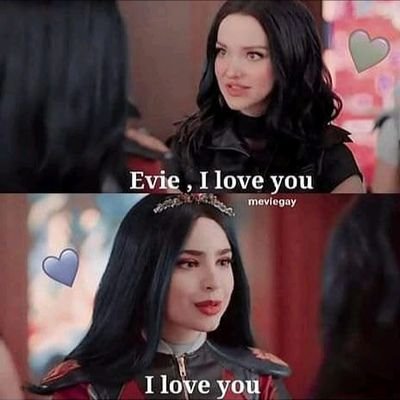 i'm not coming back Evie i tried to tell you, if your staying i'm staying too, no, your an Auradon girl and i am and will always be... the girl from the Isle