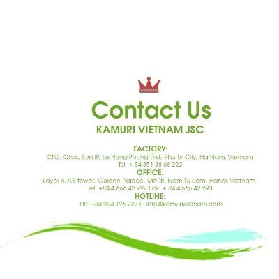 I'm a sales staff of Kamuri Vietnam
My company is PP woven and jumbo bag producer in Vietnam