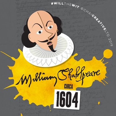 Aging hipster poet, playwright, bit-part actor. Shareholder in The Globe Theatre. Bit of a know-it-all. Available to license © Chai Creative Ltd #WilltheWit