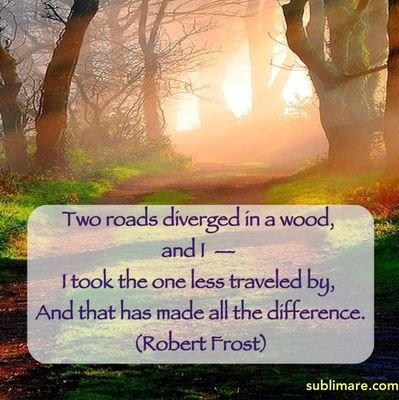 Home educator.
Two roads diverged in a wood and I took the road less travelled by. (Robert Frost)