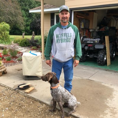 farmer with Merschmans and Wyffels seed Dealership