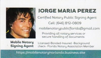 Notary Public appointed by Florida State and signing agent certified by the National Notary Association NNA