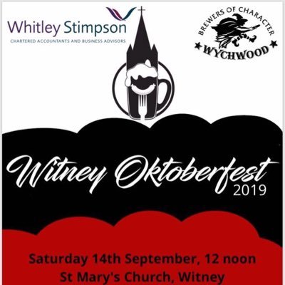 Witney Oktoberfest returns for its second year at St Mary's 14th September 2019 #WitneyOktoberfest. Email witneyoktoberfest@witneyparish.org.uk