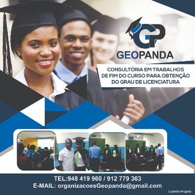 Organizações Geopanda:
É uma equipa forte ligada ao sector académico, prestamos consultoria em todos sectores de formação;
Consultoria académica em TCC.