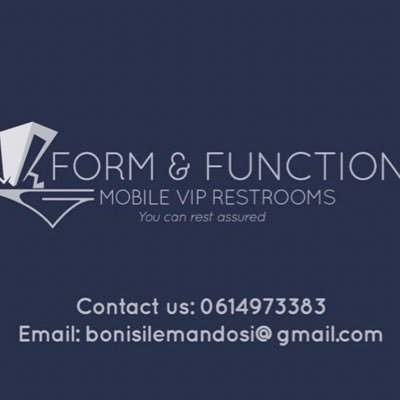 Form & Function - Mobile VIP Restrooms🚽🧻You can rest assured. Contact us: ☎️0614973383 📧 bonisilemandosi@gmail.com Instagram: @formfunctionviprestrooms