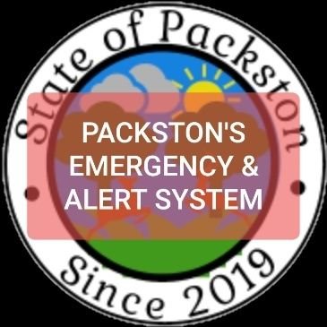 Official Twitter page of State of Packston Emergencys & Alerts System, SPEAS. This account is administrated by the high ranks of Packston. Public Relations.