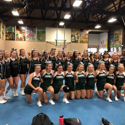 Cornwall Varsity/JV cheerleading teams 19'-20' . . 🐉Have fun. Dig Deep. Stretch. Dream Big🐉